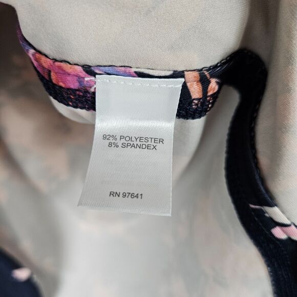 J.Jill Performance Fit Floral Print Shirt Size XS Long Sleeve Tee Hi-Low Stretch - Picture 5 of 7